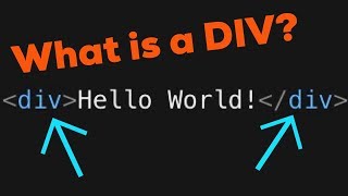 What is a DIV  HTML Basics 1 [upl. by Montanez]