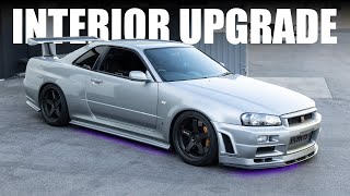 BEST R34 GTR INTERIOR w MINES BITS  ON A BUDGET plus LOWGLOW kit installed [upl. by Cuda]