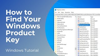 How to Find Your Windows 10 Product Key  Registry Editor [upl. by Elsey216]