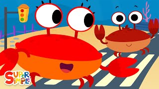 The Crabs Go Crawling 🦀  FinnyTheShark Counting Song  Super Simple Songs [upl. by Ailhat675]