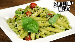 How To Make Pesto Pasta  Penne Pasta With Pesto Sauce  The Bombay Chef  Varun Inamdar [upl. by Nylg998]