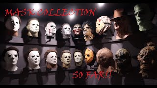 My Halloween mask collection in home theater [upl. by Bernete795]