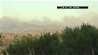 Raw Video Crews Battling Wildfire High Winds [upl. by Anihsat]