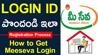 How to get Meeseva Login  Meeseva New user Registration  Meeseva Online Portal [upl. by Cirtemed]