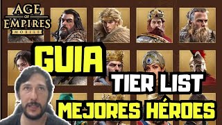 Age of Empires Mobile  Guia Tier List con los Mejores Héroes del Juego Octubre 2024 [upl. by Annovaj415]