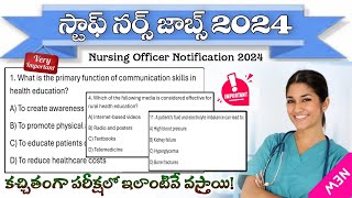 Tg Staff Nurse Model Paper 2024TG Staff Nurse Mock Test 2024Teja Academy Staff Nurse practice bits [upl. by Otir903]