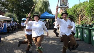 Domesday Morris dance quotWorcestershire Monkeyquot at Bromyard Folk Festival 2023 [upl. by Riatsala]