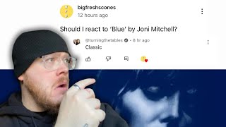 Listening to JONI MITCHELL for the FIRST TIME BLUE ALBUM REACTION [upl. by Oyam]