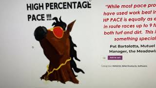 The High Percentage PaceSpeed Equation Horse racing software [upl. by Otreblif492]