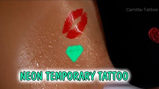 Neon Temporary Tattoo Tattoo bikini zone Sticker tattoo [upl. by Linden]