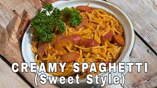 How to Cook Creamy Meaty Spaghetti  Spaghetti Sweet Style  Spaghetti Recipe [upl. by Davide]