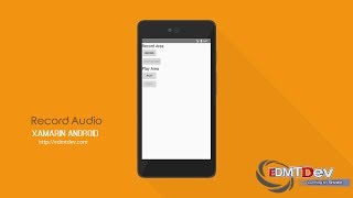 Xamarin Android Tutorial  Audio Recorder [upl. by Clougher]