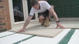 Installing chipboard flooring  Grey Base 7  ConservatoryLand [upl. by Lalage]