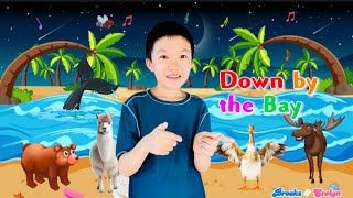 Nursery Rhyme Down by the BayKids Song Down by the Bay with Lyrics Down by the Bay Song for Kids [upl. by Danita]