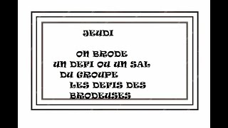 Jeudi On brode un SAL ou défis du groupe les défis des brodeuses [upl. by Gunar707]