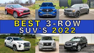 BEST 3Row SUVs for 2022  Top 10 Reviewed and Ranked [upl. by Jacinda]