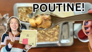 2020 Canadian IMP Menu 15 Poutine Review amp Taste Test  Military Food [upl. by Annuaerb]