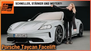 Porsche Taycan Facelift 2024 Schneller stärker und weiter Fahrbericht  Test  Review  Preis [upl. by Rozella207]