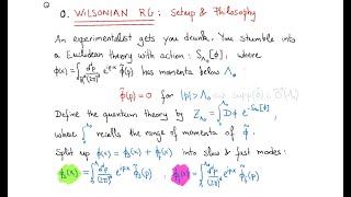 Study With Me Wilsonian Renormalization Group Flow Part 1 [upl. by Ottinger]