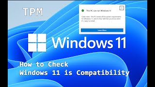 How to Check TMP Compatibility Installed Windows 11 and Check Pc health for windows 11 [upl. by Knowling]