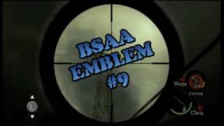 Resident Evil 5  Badge of Honor AchievementTrophy All 30 BSAA Emblems [upl. by Stamata]