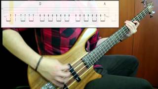 Foo Fighters  Everlong Bass Cover Play Along Tabs In Video [upl. by Lymann175]