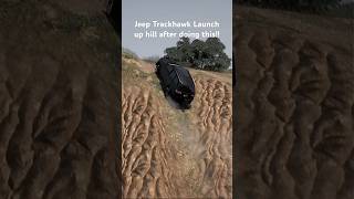 Insane Trackhawk launched up hill trx ram srt srt8 trackhawk dodge 1000hp hellcat fastcar [upl. by Lednik]