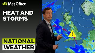 090623 – Heat and Storms – Afternoon Weather Forecast UK – Met Office Weather [upl. by Atinele]