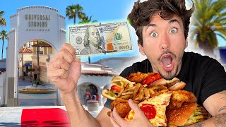 100 Food Challenge at Universal Studios Hollywood [upl. by Kravits]