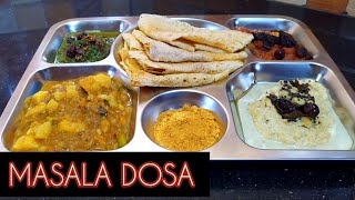 Dosa  Masala Dosa  Dosa Recipe  Indian Dosa Thali  Thali  Indian Food  Crispy Dosa [upl. by Aisad]