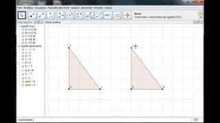 Geogebra videotutorial costruzione semplice di un triangolo rettangolo [upl. by Essilec]