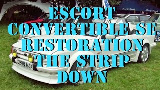 Ford escort cconvertible se restoration part 3 ford escortxr3i cabriolet ford escort80s [upl. by Christianity]