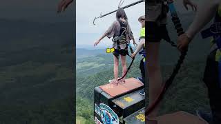 Bungee Jumping With Rope In Beautiful PlaceAsmr Bungee Jumping shorts [upl. by Channing]