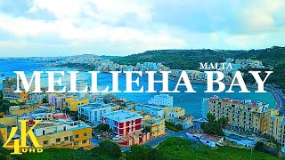 Mellieha bay Malta 🇲🇹 4K UHD  Drone Footage [upl. by Atiloj676]