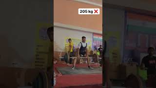 Failure 🥺 💔 powerlifting deadlift [upl. by Eednahs105]