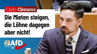 Die Mieten steigen die Löhne aber nicht – Carlo Clemens AfD [upl. by Annaehr]