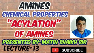 Chemical Properties of AminesAcylation Acetylation Reaction of Amines [upl. by Ymmac188]