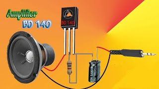 AUDIO AMPLIFIER CIRCUITHOW TO MAKE AMPLIFIER USING BD 140 TRANSISTOR ONE TRANSISTOR AMPLIFIER [upl. by Adnowal]