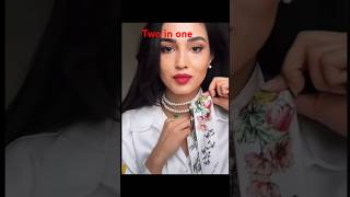 How to tie a scarf with pearl scarf tying hacks scarfhacks viralshortvideo shortvideo [upl. by Vannie]