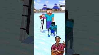 HELP Herobrine Cut Ice VS Noob VS Pro VS Super Noob in Minecraft minecraft viral shorts [upl. by Ociram797]