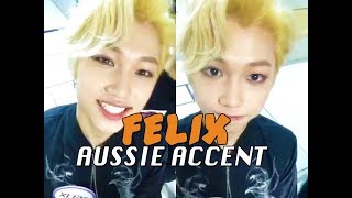 Stray Kids Felix Speaking English Australian Accent [upl. by Lladnek732]