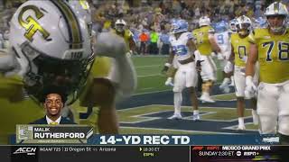 GT Football UNCvsGT Game Highlights [upl. by Kelam770]