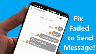 How to Fix Failed to Send Message in your Phone [upl. by Lance272]