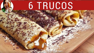 Cómo hacer PANQUEQUES y panqueques con dulce de leche 6 TRUCOS de la masa para panqueques [upl. by Zaraf949]