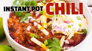 Instant Pot Chili Recipe  Thick and Hearty ONE POT MEAL [upl. by Picardi]