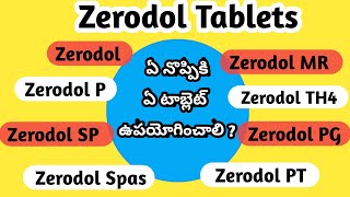 Types of Zerodol Tablets in Telugu [upl. by Allmon]