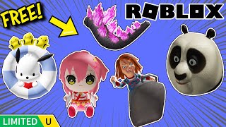 5 FREE LIMITED EASY UGC ITEMS on Roblox  Po Suit Godzilla Tail Pochacco Chucky amp Sakura [upl. by Schulman255]