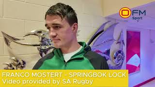 Franco Mostert  Springboks vs Wales postmatch [upl. by Siraved]