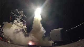 US fire tomahawk missiles at Syrian air base [upl. by Leggat]