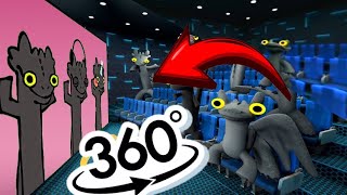 360° TOOTHLESS MEME IN TV  CINEMA HALL  4K VR 360 degrees Video [upl. by Lyndell]